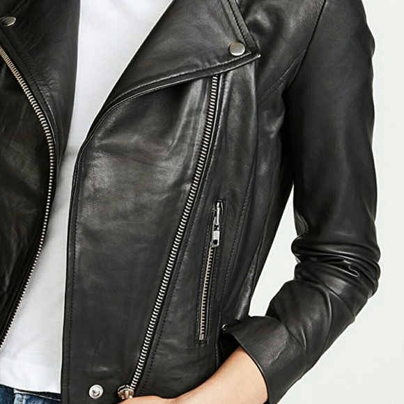 OAK genuine black leather rider jacket - Picture 3 of 8